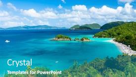  Presentation with virgin islands - PPT theme featuring trunk-bay-st-john-united background and a teal colored foreground