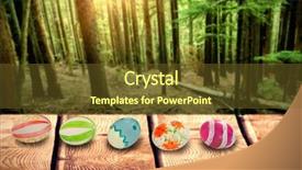  Presentation with tree of life growing - Audience pleasing presentation design consisting of trunk treat - colorful easter eggs arranged side backdrop and a  colored foreground