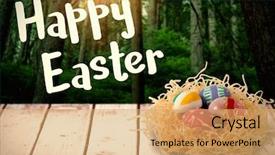  Presentation with easter - Colorful PPT theme enhanced with trunk treat - happy easter logo against white backdrop and a yellow colored foreground