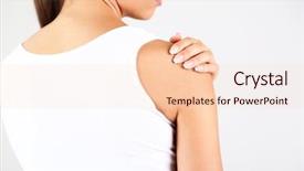  Presentation with nursing pain - Presentation design consisting of trunk treat - pain in blades the girl background and a  colored foreground