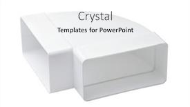  Presentation with duct - Slides having trunking-duct-pvc-flat-angle background and a white colored foreground