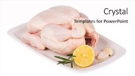  Presentation with chicken little chicks - Theme with truss - preparation of a whole raw background and a sky blue colored foreground