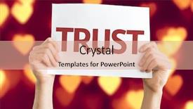  Presentation with trust - Theme enhanced with trust card with heart bokeh background and a coral colored foreground