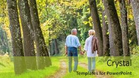  Presentation with trust - Colorful theme enhanced with trust fall - couple of senior woman backdrop and a  colored foreground