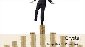  Presentation with trust - Slide deck enhanced with trust fall - financial concept businessman standing background and a lemonade colored foreground