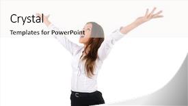  Presentation with free - Amazing presentation theme having trust fall - isolated young business woman free backdrop and a white colored foreground