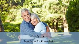  Presentation with happy birthday for husband - Slide deck consisting of trust fall - romantic happy senior husband background and a light blue colored foreground