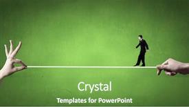  Presentation with brave - Slide deck featuring trust fall - young brave ricky businessman balancing background and a seafoam green colored foreground