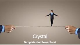  Presentation with brave - Presentation design having trust fall - young brave ricky businessman balancing background and a gray colored foreground