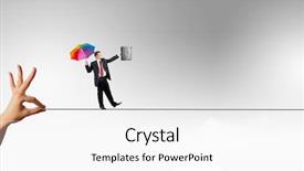  Presentation with brave - Audience pleasing presentation theme consisting of trust fall - young brave ricky businessman balancing backdrop and a white colored foreground