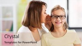  Presentation with trust - PPT layouts featuring trust gossiping and family concept background and a coral colored foreground