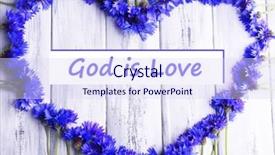  Presentation with trust - Colorful PPT layouts enhanced with trust lorf - beautiful cornflowers and text god backdrop and a sky blue colored foreground