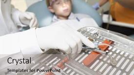  Presentation with dental surgery - Amazing PPT theme having trust organisation - boy 6-9 at dental surgery backdrop and a light gray colored foreground