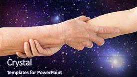  Presentation with trust - Slide deck having trust relation - people age and charity concept background and a wine colored foreground