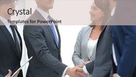  Presentation with trust - Presentation theme with trust reliable - business team and handshake background and a soft green colored foreground