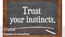  Presentation with trust - PPT theme enhanced with trust your instincts - advice background and a tawny brown colored foreground
