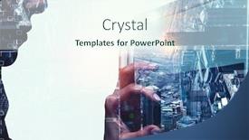  Presentation with trust - Presentation theme with trust your savings mixed media background and a cool aqua colored foreground