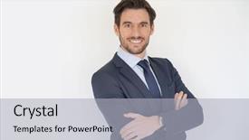  Presentation with growing micro greens isolated - Amazing presentation having trustworthy - isolated handsome businessman smiling backdrop and a light gray colored foreground