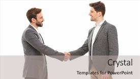  Presentation with shaking hands - Beautiful presentation design featuring trustworthy - portrait of a two satisfied backdrop and a light gray colored foreground