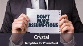  Presentation with truth - Slide deck having truth - don't make assumptions background and a dark gray colored foreground