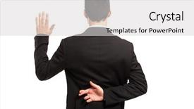  Presentation with fingers - Theme enhanced with truth - swearing an oath with fingers background and a light gray colored foreground