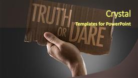  Presentation with truth - Slide set consisting of truth or dare background and a tawny brown colored foreground