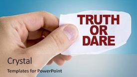  Presentation with truth - Cool new slides with truth or dare backdrop and a coral colored foreground