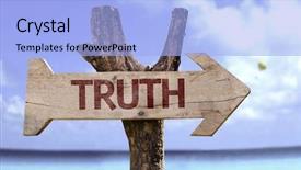  Presentation with truth - Presentation theme featuring tile pattern on the side of the lid wall background and a gray colored foreground.