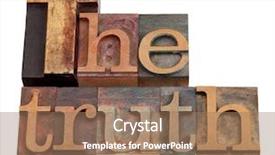  Presentation with truth - Theme featuring truth word in vintage wood background and a coral colored foreground