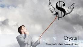  Presentation with young grey maine coon cat - Cool new presentation theme with trying to catch flying away backdrop and a lemonade colored foreground