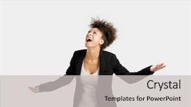  Presentation with sky - Slide deck with trying to catch something falling background and a light gray colored foreground