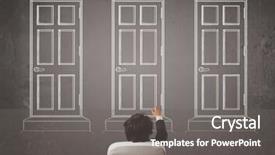  Presentation with doing the right thing - Beautiful PPT theme featuring trying to choose the right backdrop and a  colored foreground