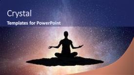  Presentation with positivity - Colorful presentation theme enhanced with spirituality - trying to concentrate on positivity backdrop and a ocean colored foreground