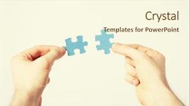  Presentation with peace education two smiley hands - Slide deck consisting of trying to connect puzzle pieces background and a cream colored foreground