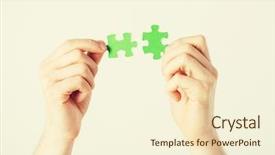  Presentation with puzzle pieces - Cool new theme with trying to connect puzzle pieces backdrop and a cream colored foreground