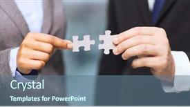  Presentation with stock market abstract business concept - Audience pleasing slide set consisting of trying to connect puzzle pieces backdrop and a ocean colored foreground