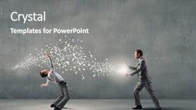  Presentation with paper - Colorful theme enhanced with trying to evade from thrown backdrop and a gray colored foreground