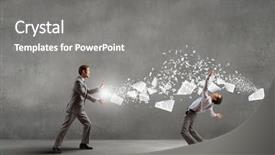  Presentation with paper - Theme having trying to evade from thrown background and a gray colored foreground