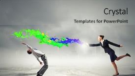  Presentation with youth leadership greenboard young - Colorful slide set enhanced with trying to evade from thrown backdrop and a light gray colored foreground