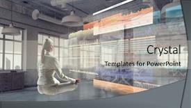  Presentation with work life balance - Slide deck consisting of trying to find balance mixed background and a  colored foreground