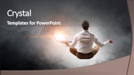  Presentation with mind and body balance - Cool new presentation theme with trying to find balance mixed backdrop and a  colored foreground