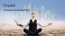  Presentation with find - Beautiful PPT layouts featuring trying to find balance mixed backdrop and a light blue colored foreground