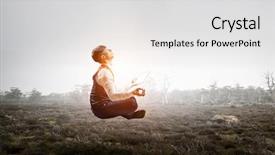  Presentation with find - Cool new PPT theme with trying to find balance mixed backdrop and a light gray colored foreground