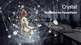  Presentation with work life balance - PPT theme with trying to find balance background and a tawny brown colored foreground