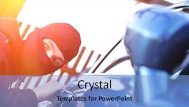  Presentation with one young man exercising handball - Amazing PPT layouts having trying to steal a car backdrop and a light blue colored foreground