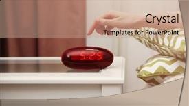  Presentation with stop - Slide set having trying to stop digital clock background and a coral colored foreground