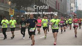  Presentation with 2018 - Presentation theme featuring tsim-sha-tsui-hong-kong background and a  colored foreground