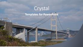  Presentation with suspension bridge - Amazing theme having tsing-ma-suspension-bridge backdrop and a light blue colored foreground