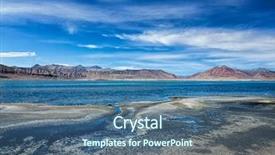  Presentation with kashmir - Theme with tso kar - fluctuating moutain salt background and a ocean colored foreground