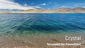  Presentation with ladakh - Amazing PPT layouts having tso-moriri-lake-in-himalayas backdrop and a coral colored foreground